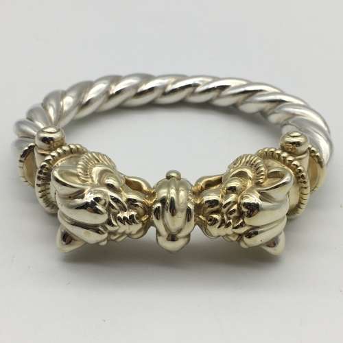 Impressive, Chunky Vintage Sterling Silver Bangle (Signed)