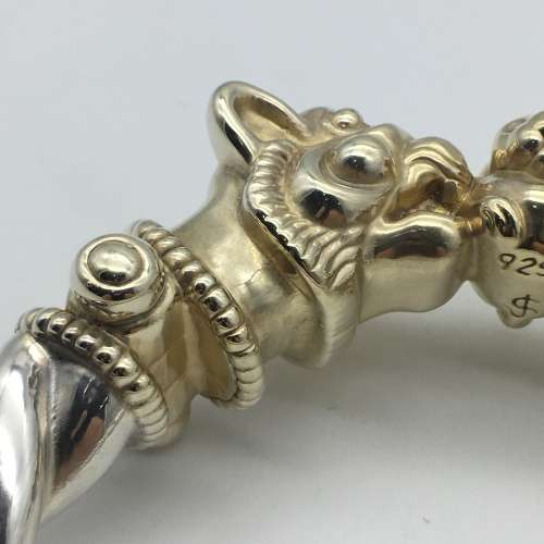 Impressive, Chunky Vintage Sterling Silver Bangle (Signed)