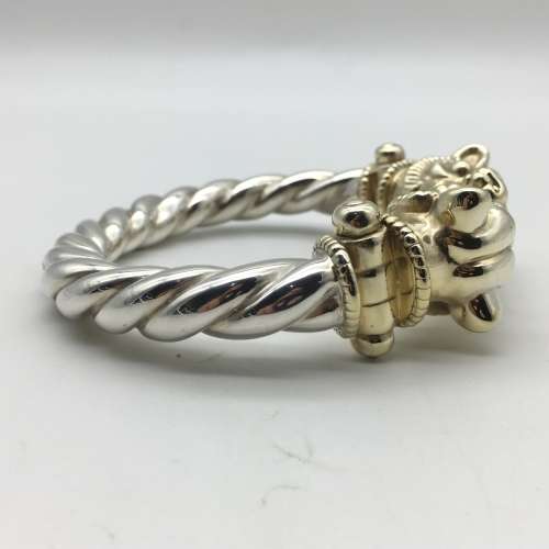 Impressive, Chunky Vintage Sterling Silver Bangle (Signed)