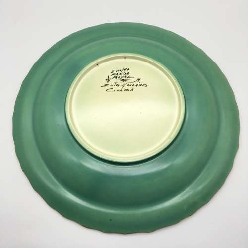 Impressive Large Gouda `FANDO` Charger/Wall Plate (Signed)