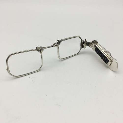 Early Art Deco Solid Silver Folding Lorgnettes