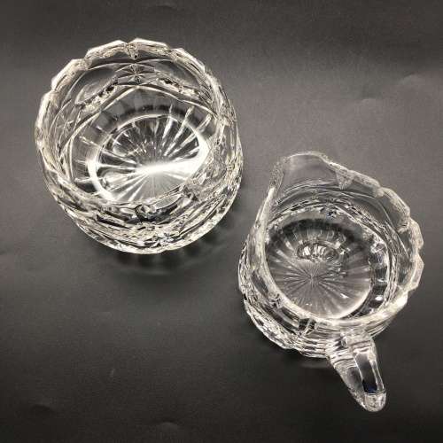 Vintage Crystal Milk Jug and Sugar Bowl