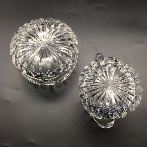 Vintage Crystal Milk Jug and Sugar Bowl