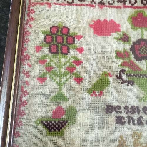 Victorian Childs Needlework Sampler (1889)