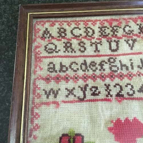 Victorian Childs Needlework Sampler (1889)