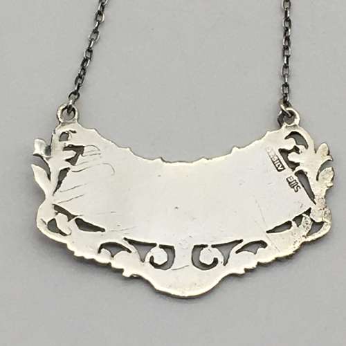 Lovely Solid Silver `BRANDY` Decanter Label