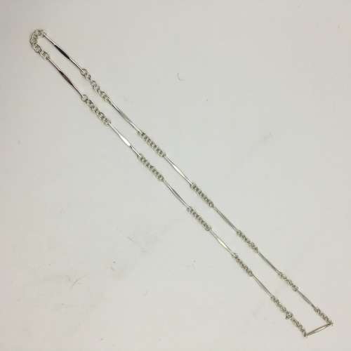 Vintage Solid Silver Italian Fancy Link Necklace