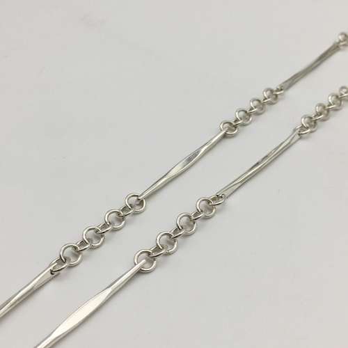 Vintage Solid Silver Italian Fancy Link Necklace