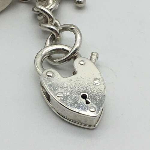 Vintage Solid Silver Charm Bracelet