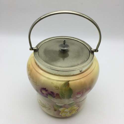 Gorgeous Antique `Carlton Ware` Biscuit Barrel (Camellia)