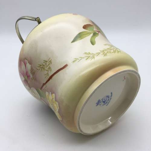 Gorgeous Antique `Carlton Ware` Biscuit Barrel (Camellia)