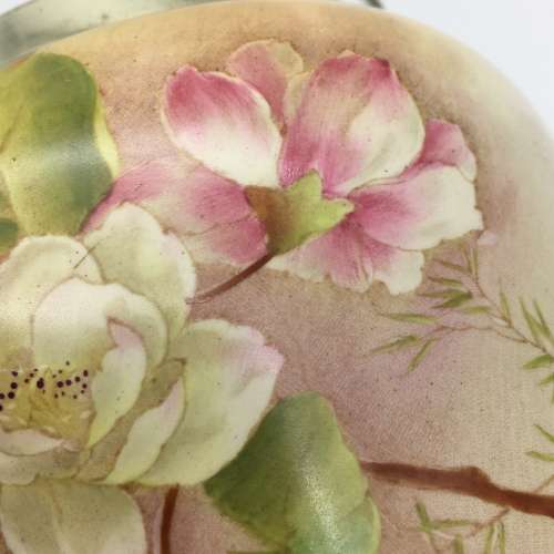 Gorgeous Antique `Carlton Ware` Biscuit Barrel (Camellia)