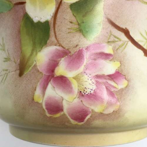 Gorgeous Antique `Carlton Ware` Biscuit Barrel (Camellia)