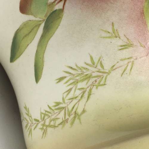 Gorgeous Antique `Carlton Ware` Biscuit Barrel (Camellia)