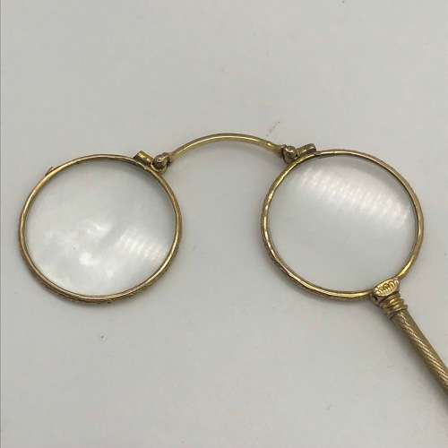 Antique Rose-Gold Plated Folding Lorgnettes