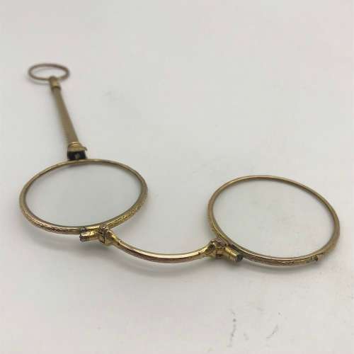 Antique Rose-Gold Plated Folding Lorgnettes