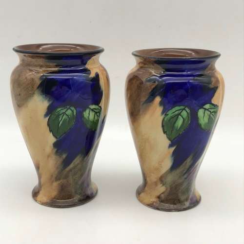Pair Vintage `Tunstall` Vases (Autumn)