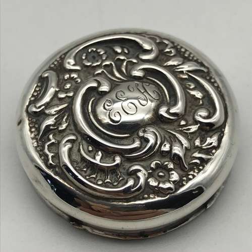 Victorian Silver and Crystal Rouge Pot