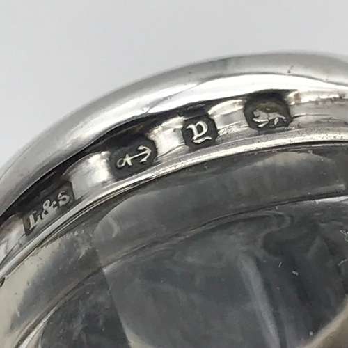 Victorian Silver and Crystal Rouge Pot