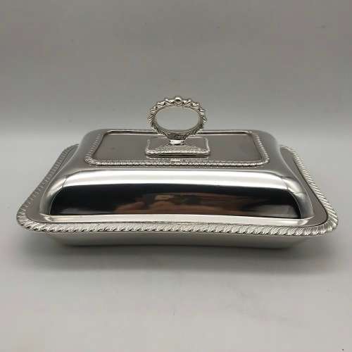 Antique Silver-Plated Entrée Dish and Cover