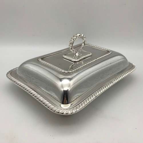 Antique Silver-Plated Entrée Dish and Cover