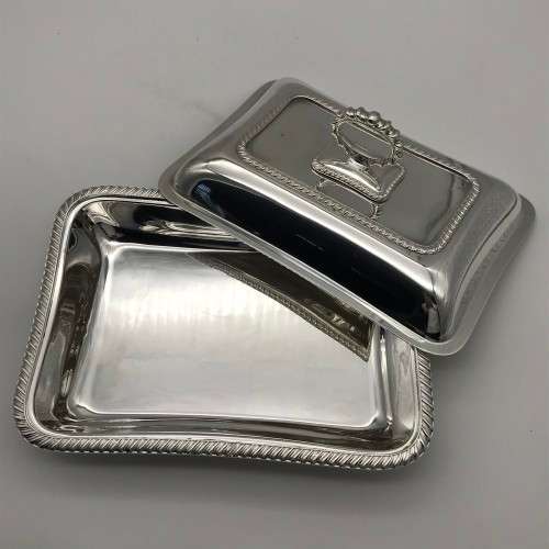 Antique Silver-Plated Entrée Dish and Cover