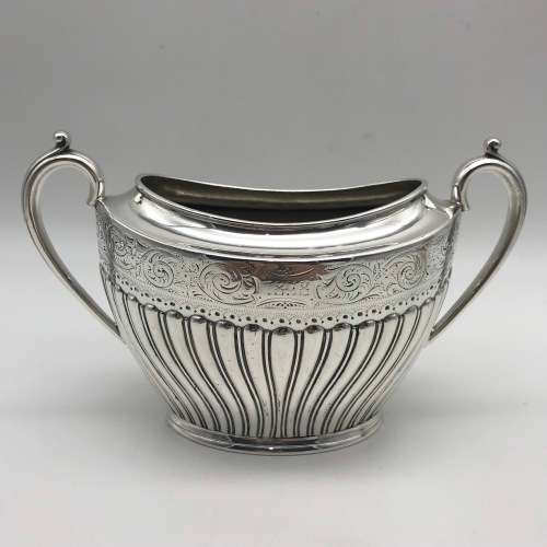 Victorian Silver-Plated Cream Jug and Sugar Bowl