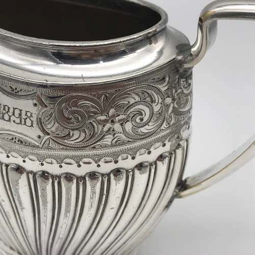Victorian Silver-Plated Cream Jug and Sugar Bowl