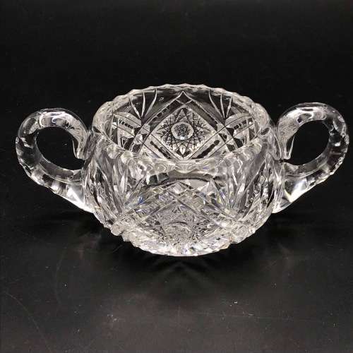 Quality Cut-Crystal Vintage Milk Jug and Sugar Bowl