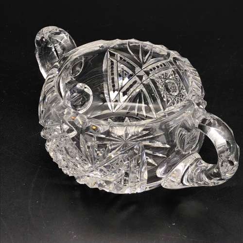 Quality Cut-Crystal Vintage Milk Jug and Sugar Bowl