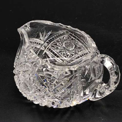 Quality Cut-Crystal Vintage Milk Jug and Sugar Bowl