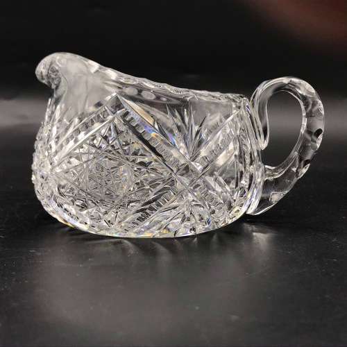 Quality Cut-Crystal Vintage Milk Jug and Sugar Bowl
