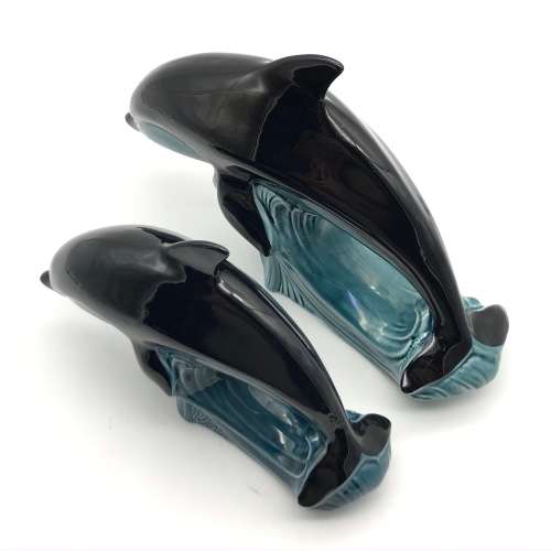 Lovely Pair of `Poole Pottery` Dolphin Figures