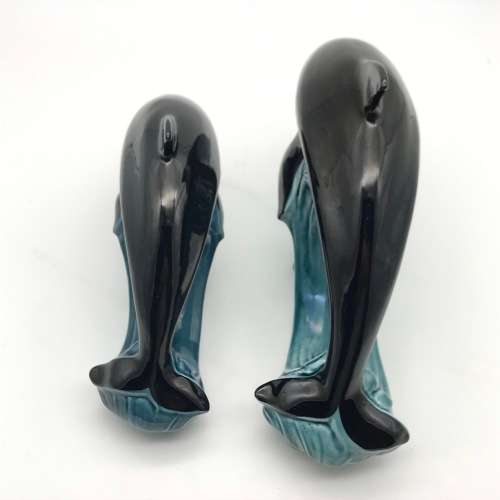 Lovely Pair of `Poole Pottery` Dolphin Figures