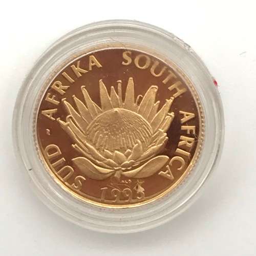 Gold 1/10 oz Proof 1993 Protea Coin (Boxed)