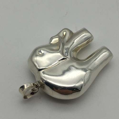 Large Sterling Silver `Elephant` Pendant