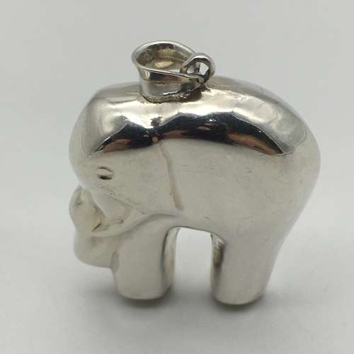 Large Sterling Silver `Elephant` Pendant