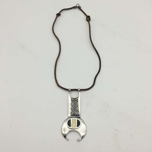 Large Solid Silver Handmade Vintage Pendant