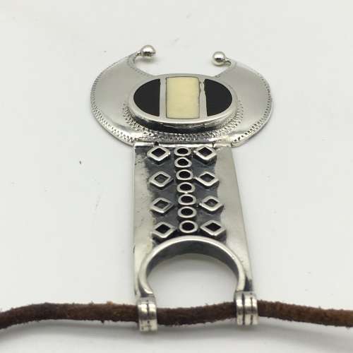 Large Solid Silver Handmade Vintage Pendant