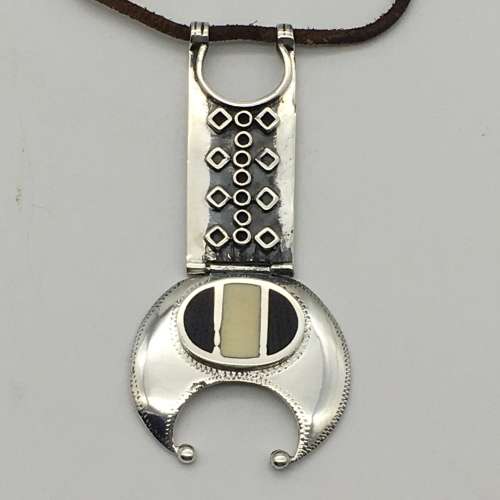 Large Solid Silver Handmade Vintage Pendant