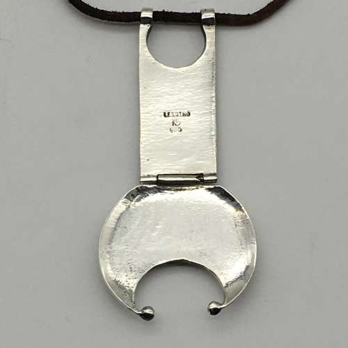 Large Solid Silver Handmade Vintage Pendant