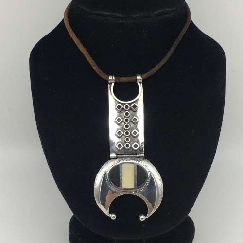 Large Solid Silver Handmade Vintage Pendant