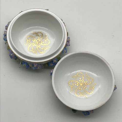 Antique `Meissen` Porcelain Bowl and Cover