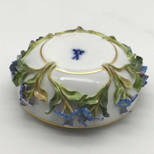 Antique `Meissen` Porcelain Bowl and Cover
