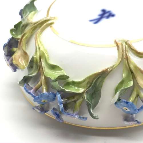 Antique `Meissen` Porcelain Bowl and Cover