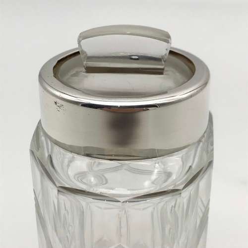 Art Deco Silver and Crystal Smelling Salts Bottle