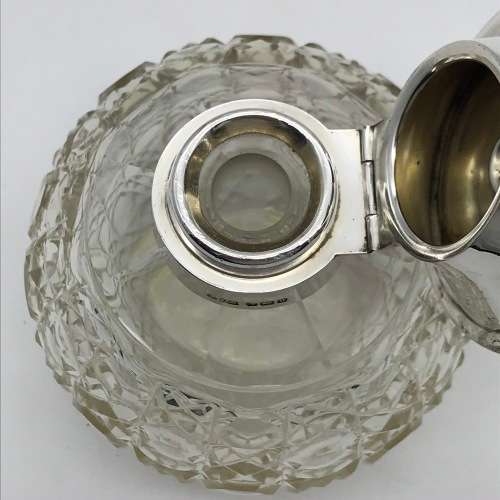 Antique Sterling Silver and Crystal Perfume Bottle (1912)