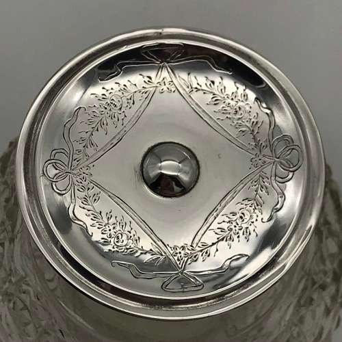 Antique Sterling Silver and Crystal Perfume Bottle (1912)