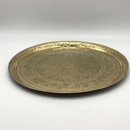 Attractive Round Brass Vintage Tray