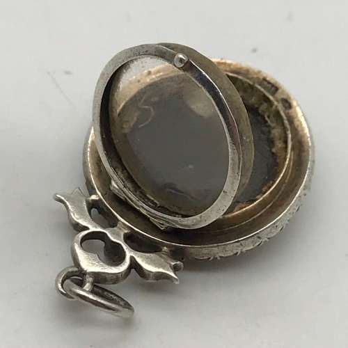 Victorian Silver and Gold Paste Locket Pendant